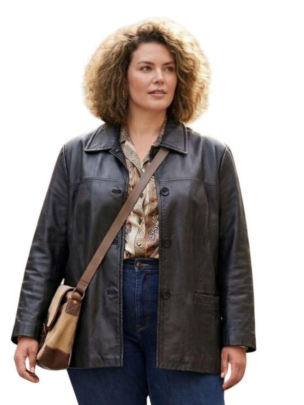 Phase 2 Vintage Plussize Black Leather Jacket Fully Lined Pockets Size 2X